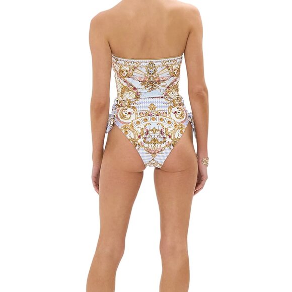 Camilla Eyelet Tie One Piece Swimsuit Multicolor Size M 10473 - Picture 4 of 4